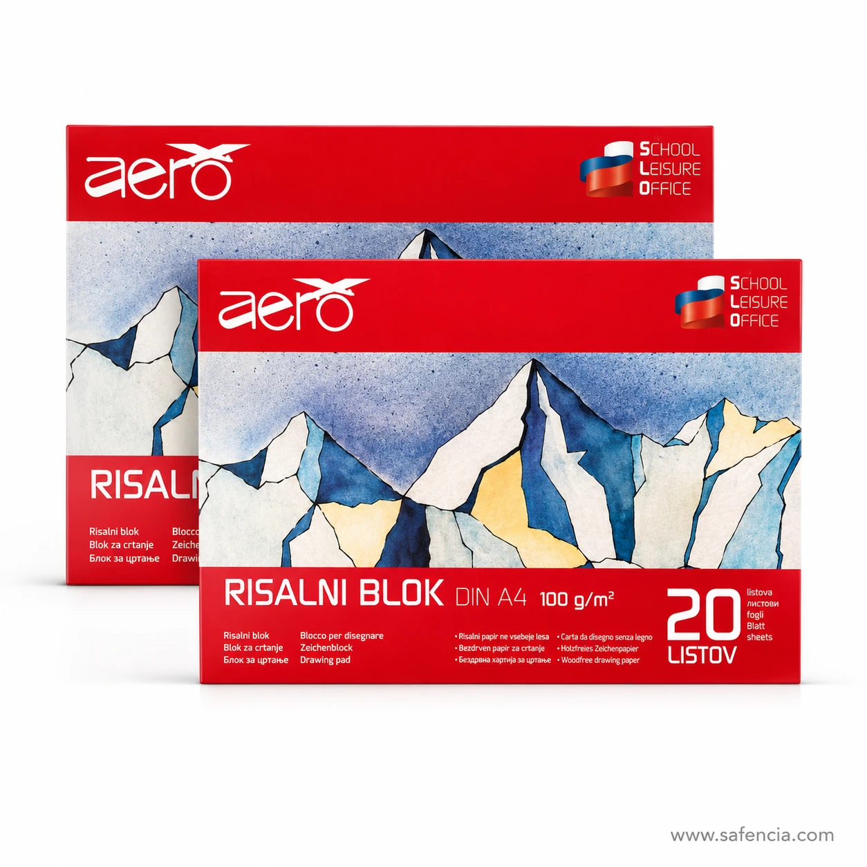 Aero drawing block A4 and A3 sizes shown together for comparison