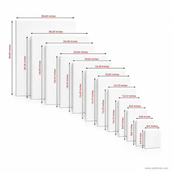 Primed Artist Canvas Board for Painting 10 Sizes