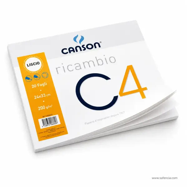 Canson Ricambio C4 Drawing and Calligraphy Pad 200gsm 20 Sheets