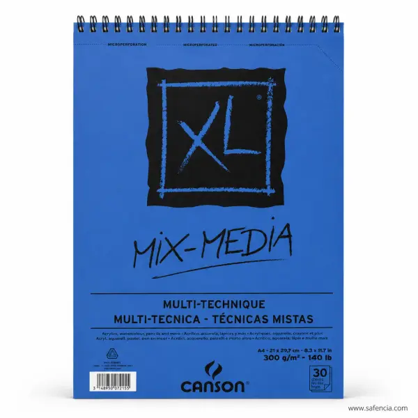 Canson XL Multi-Technique Mix Media Spiral Pad 300gsm 30 Sheets