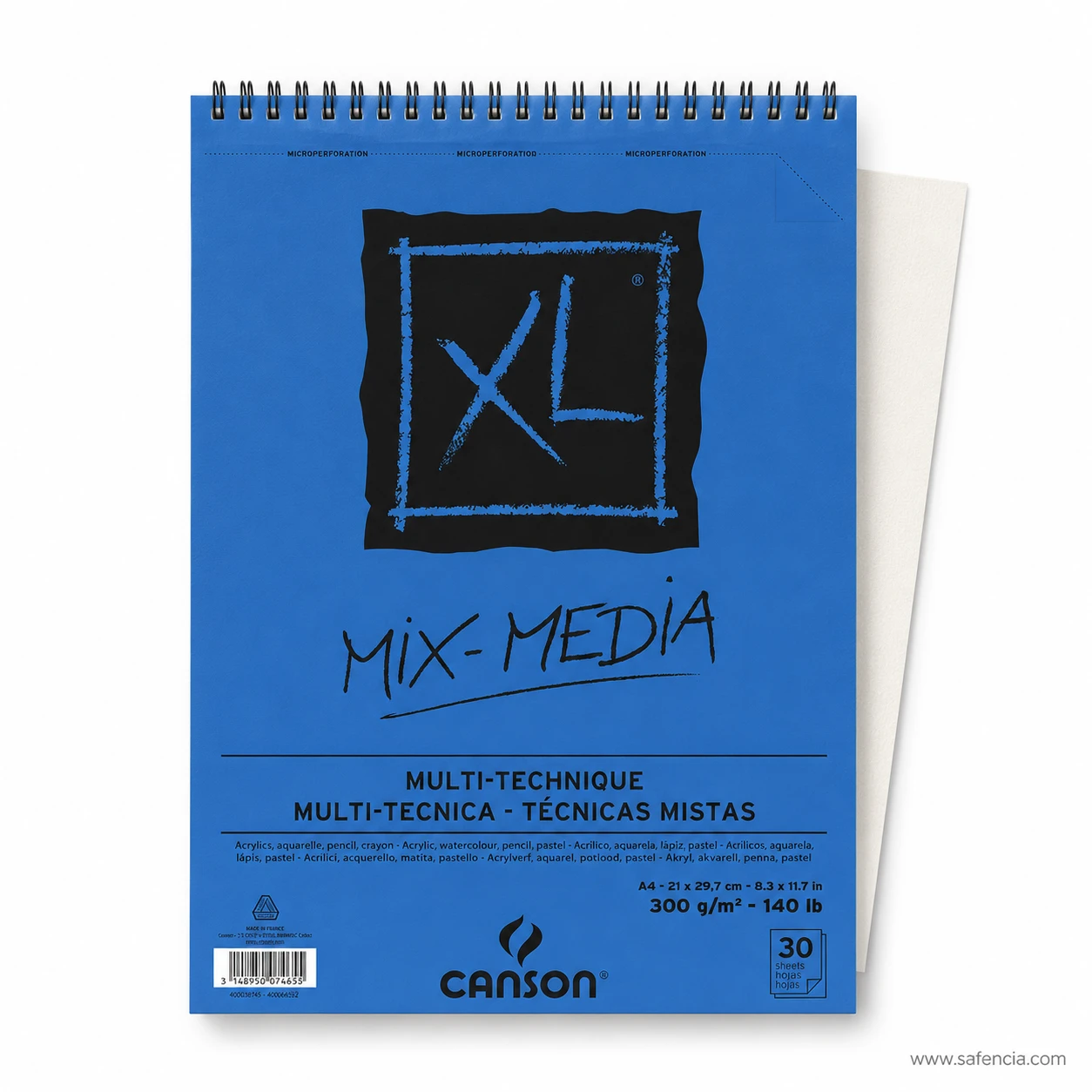 Canson XL Mixed Media heavyweight 300gsm paper flatlay presentation