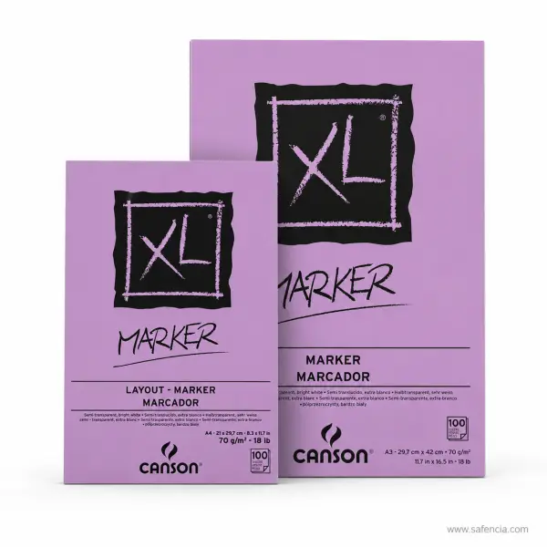 Canson XL Bleedproof Marker Layout Paper Pad 70gsm 100 Sheets