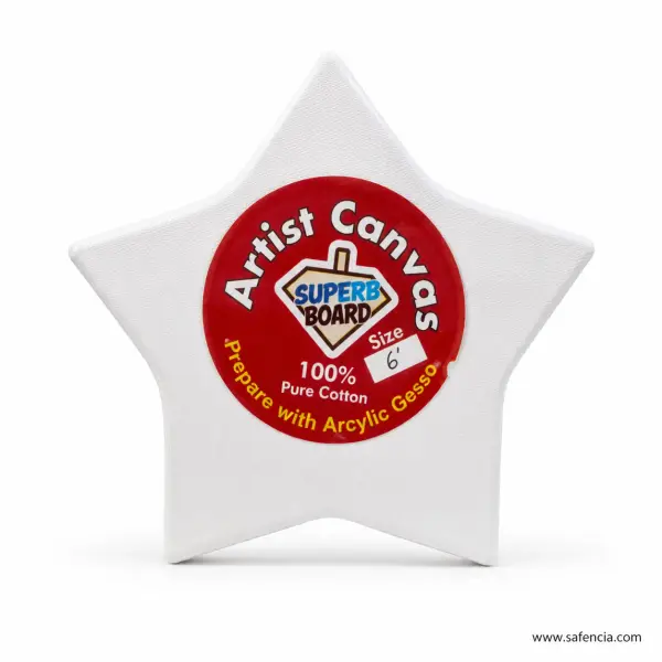 Shaped Star Canvas Board for Painting 5 Sizes