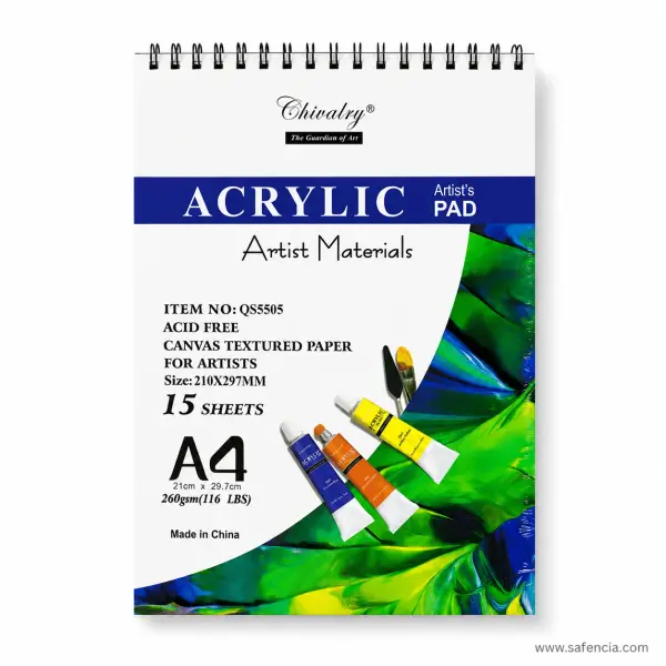 Chivalry Canvas Textured Artist Acrylic Pad 260gsm