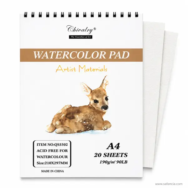 Chivalry Cold Pressed Artist Watercolor Pad A4 190gsm (20 Sheets)