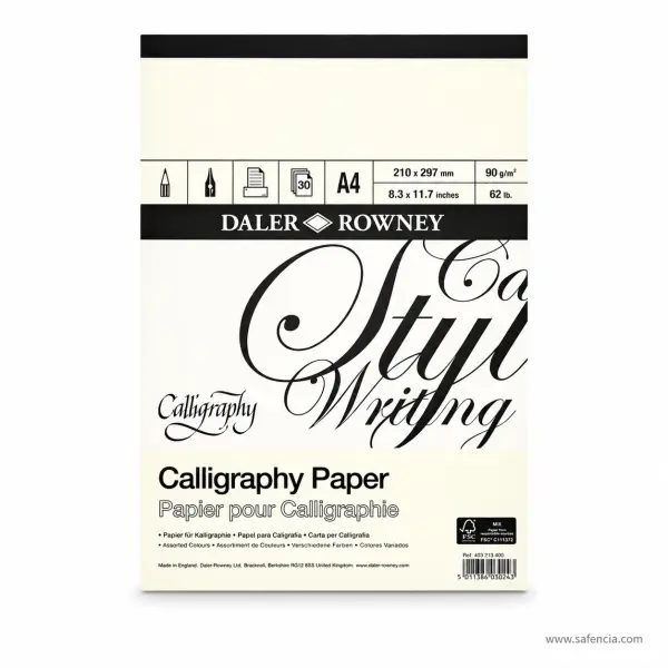 Daler-Rowney Calligraphy Parchment Paper Pad 90gsm (30 Sheets)