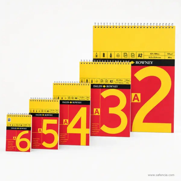 Daler-Rowney Smooth Cartridge Paper Spiral Pad 150gsm (25 Sheets)