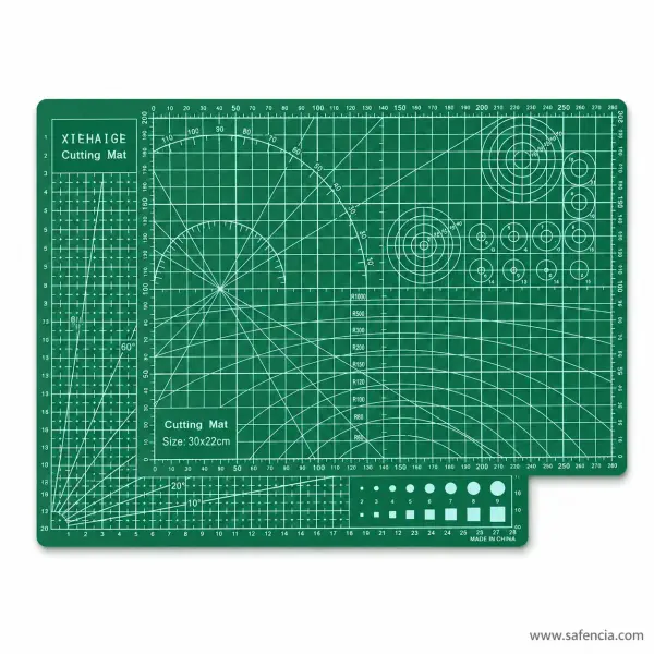Double Sided Green Self-Healing PVC Paper Cutting Mat (3mm Heavy Duty)