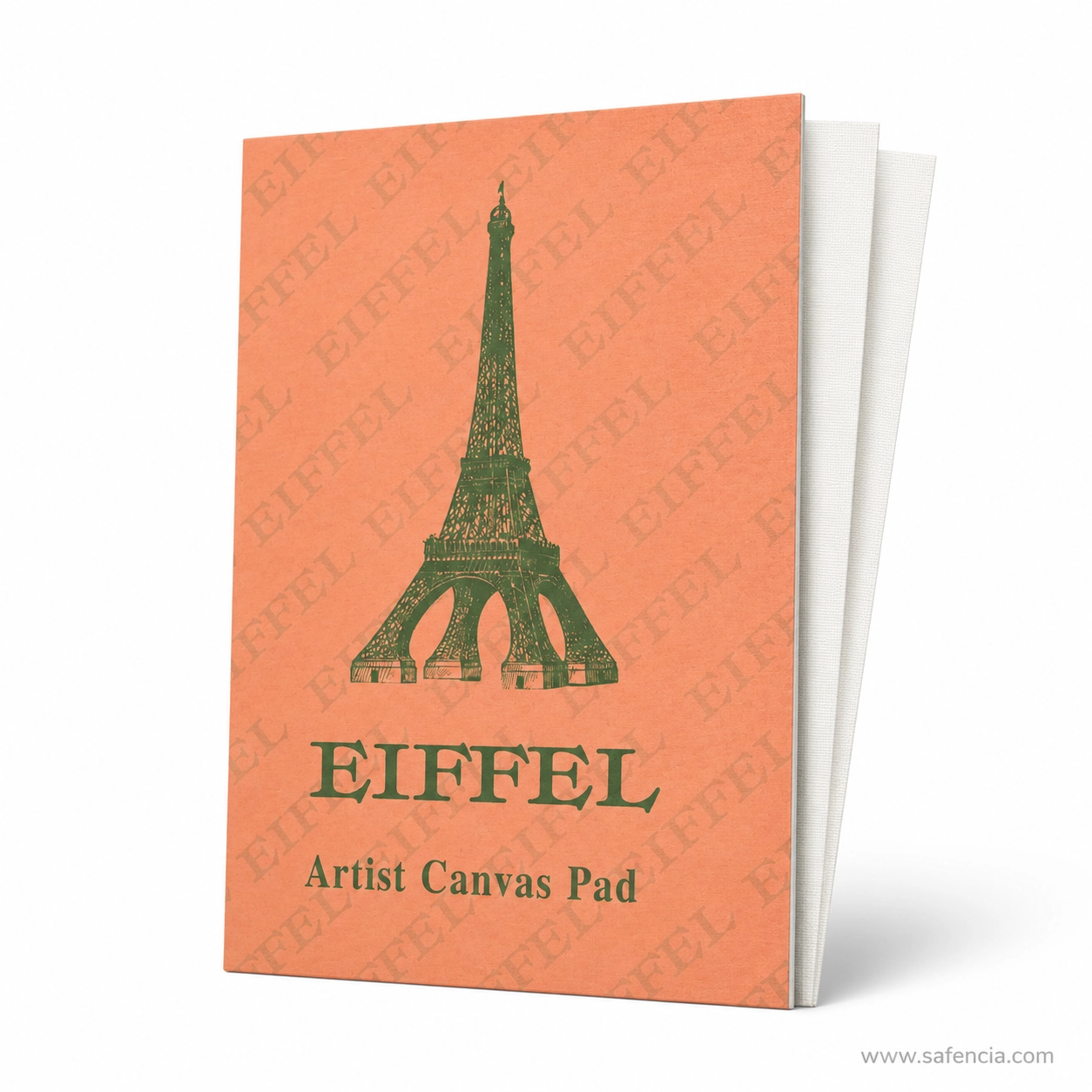 Open sheets of Eiffel 10x15 inch cotton canvas pad showing primed canvas weave