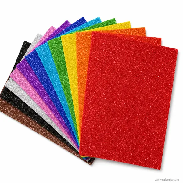 Multicolor Sparkling Glitter EVA Foam Sheets A4 (Pack of 10)