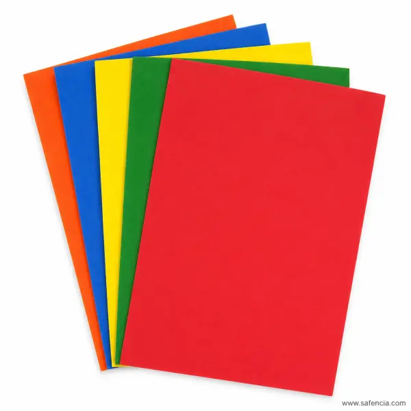 Plain Colorful Soft EVA Foam Sheets A4 Size (Pack of 10 Assorted Colors)