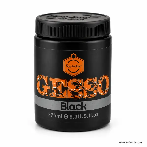 Keep Smiling Acrylic Black Gesso Primer 275ml (GE-275B)