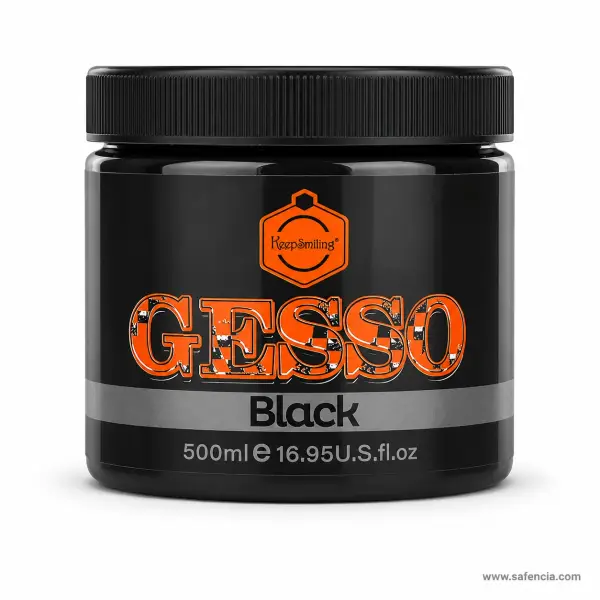 Keep Smiling Acrylic Black Gesso Primer 500ml (GE-500B)