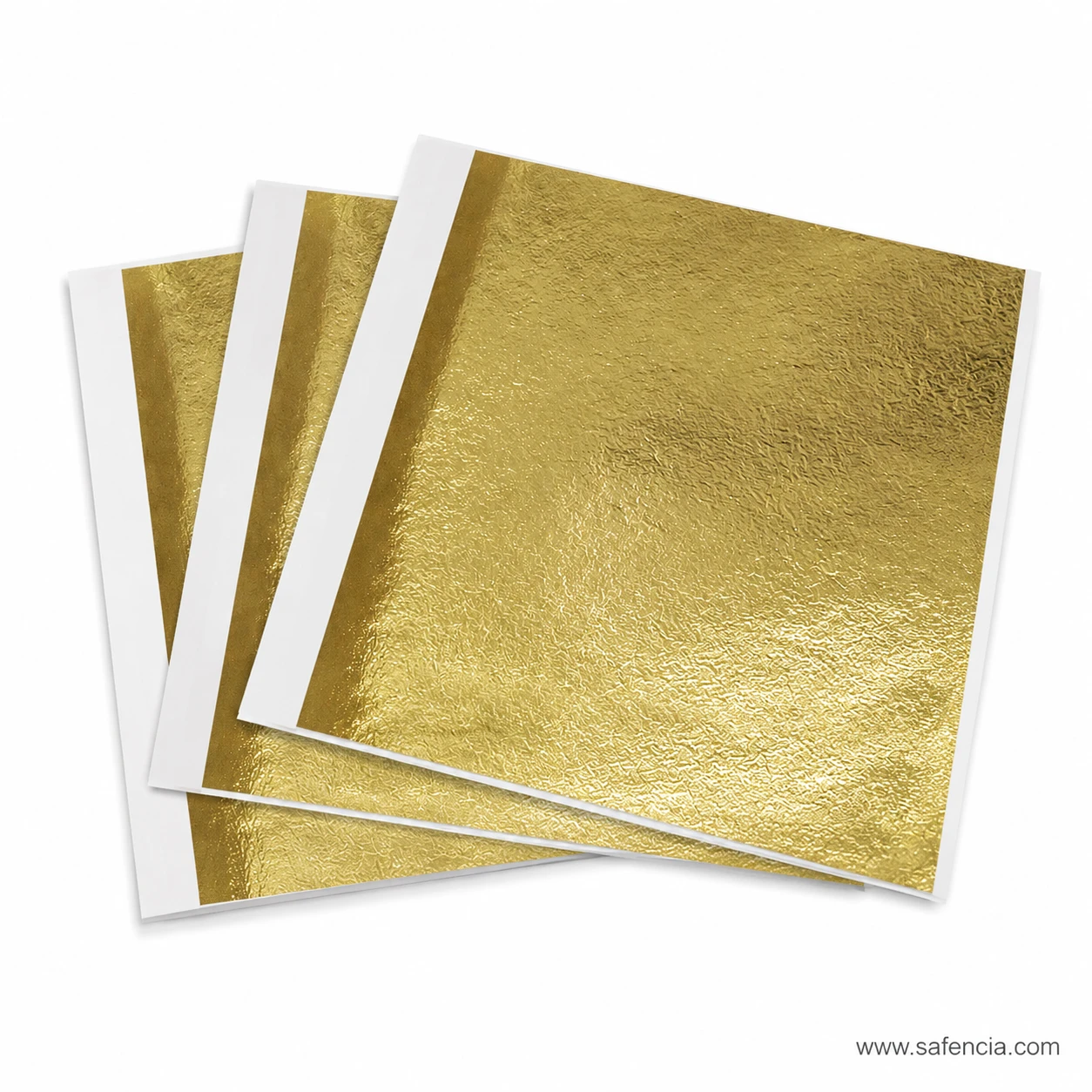 Multi-sheet array of non-tarnish golden colour craft sheets