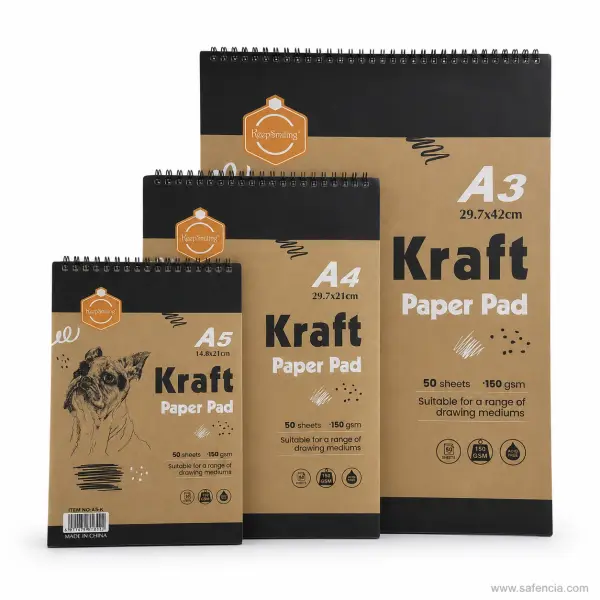 Keep Smiling Natural Brown Kraft Paper Pad 150gsm (50 Sheets)