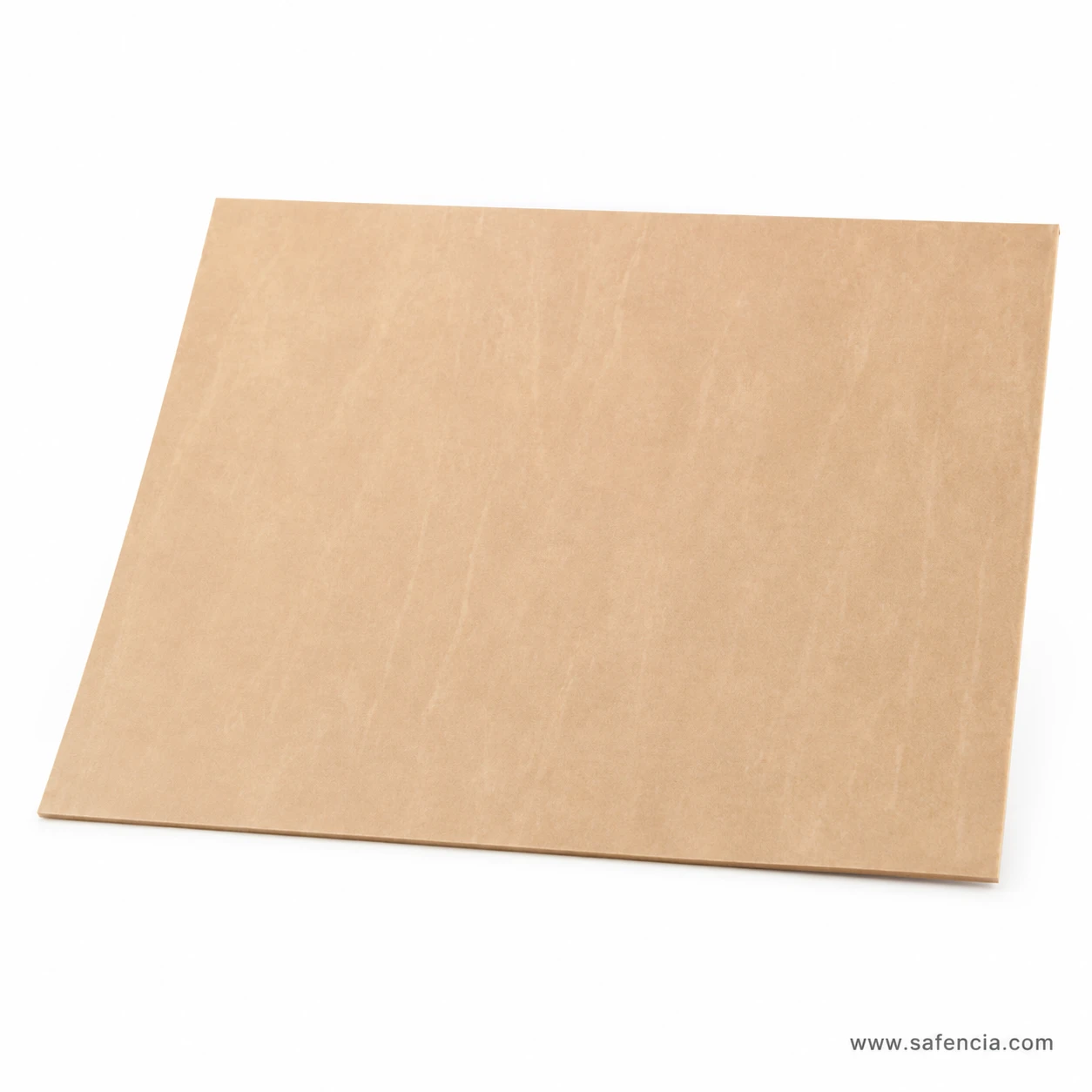Side view showing golden tan tone and flat plane of 8x12 lino sheet