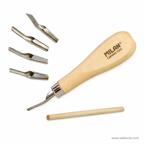 MILAN Professional Lino Cutter Set with 5 Blades