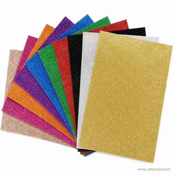 Multicolor Sparkling Glitter EVA Foam Sheets A3 Size (Pack of 10)