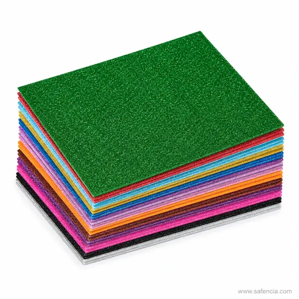 Multicolor Foaming Glitter Sheets A4 Size (Pack of 10)