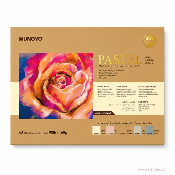 Mungyo Gallery Professional Pastel Paper Pad Soft Assorted 160gsm