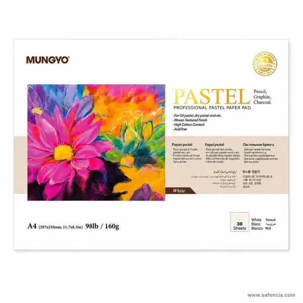 Mungyo Gallery Professional Pastel Paper Pad Pure White 160gsm