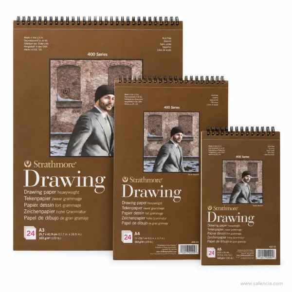 Strathmore 400 Series Heavyweight Drawing Spiral Pad 163gsm (24 Sheets)