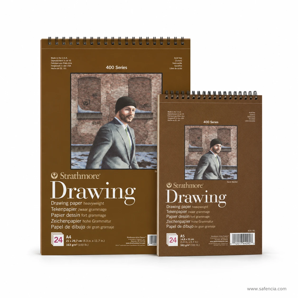 Cover detail showing portrait artwork on Strathmore 400 drawing sketchbook
