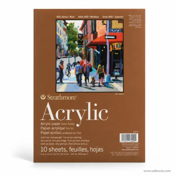 Strathmore 400 Series Heavyweight Acrylic Linen Finish Pad 400gsm (10 Sheets)