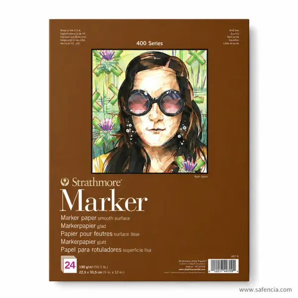 Strathmore 400 Series Heavyweight Marker Paper Pad 190gsm (24 Sheets)
