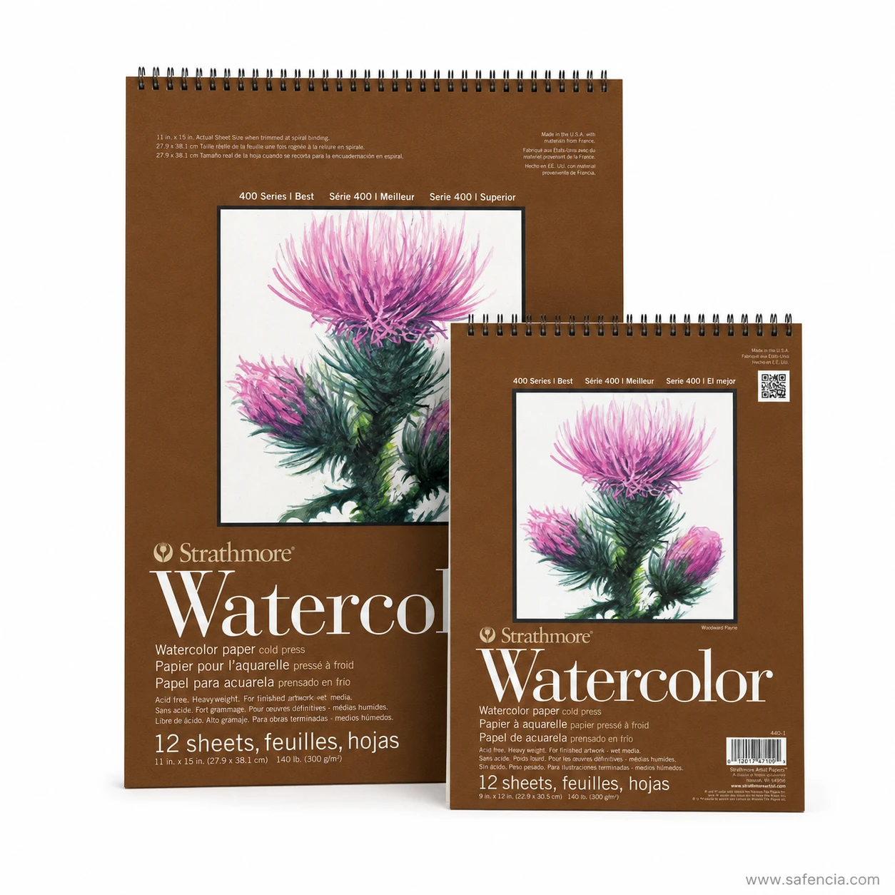Vibrant watercolor wash artwork demo on Strathmore 400 cold press paper