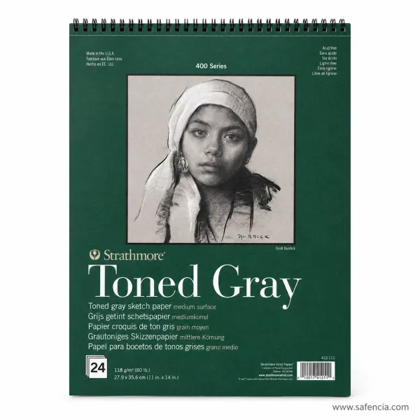 Strathmore 400 Series Toned Gray Sketch Pad 118gsm