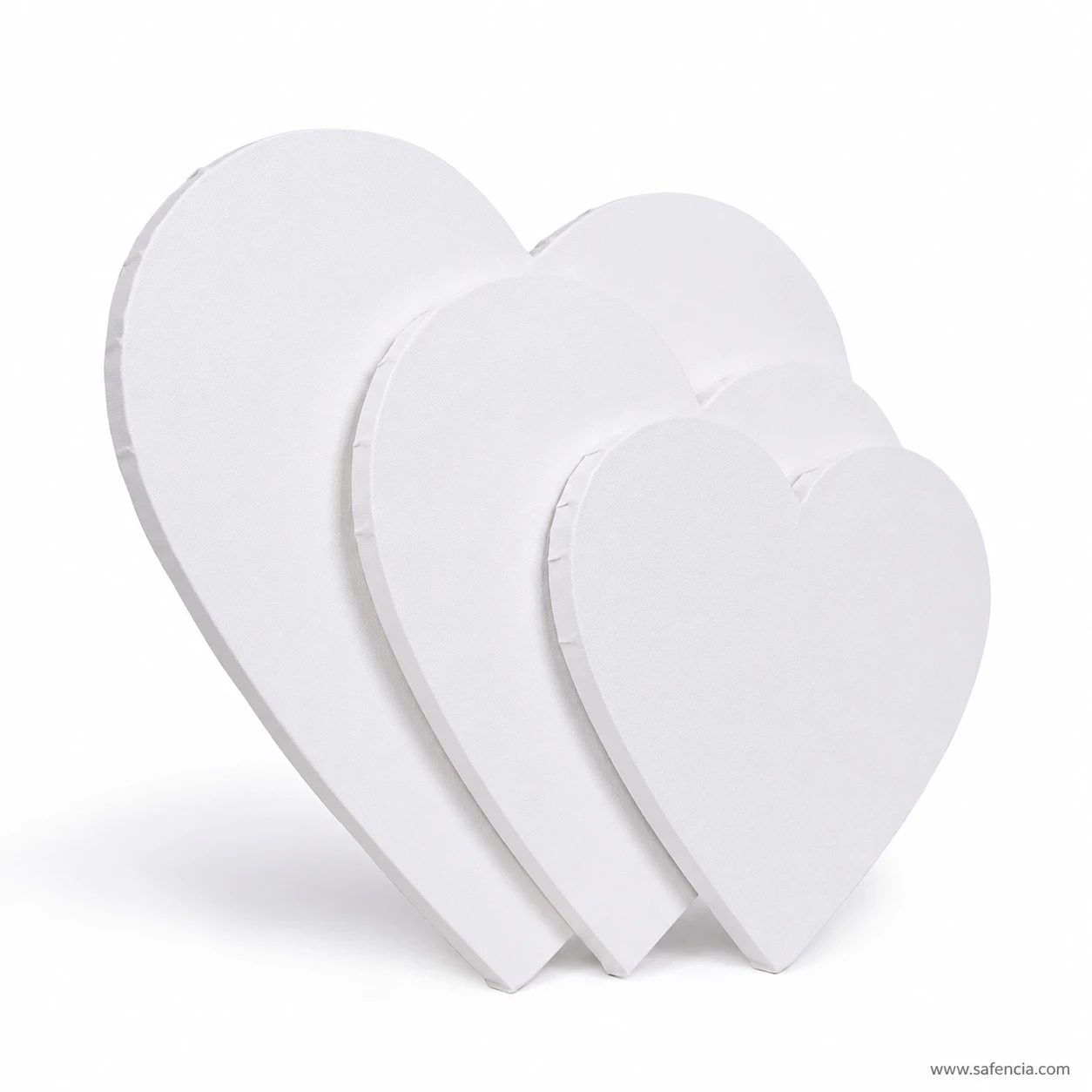 Stacked layout view of Superb Board heart-shaped canvas boards