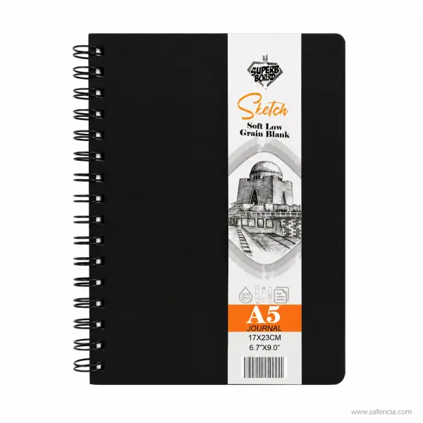 Superb Board Hardcover Spiral Journal Sketchbook A5