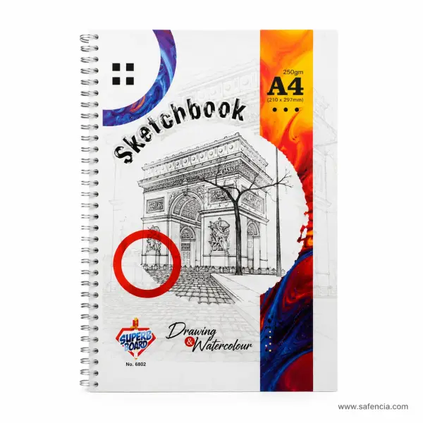 Superb Board Spiral Sketchbook A4