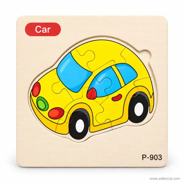 Car Wooden Jigsaw Puzzle Board (P-903, Small Framed Picture Puzzle)