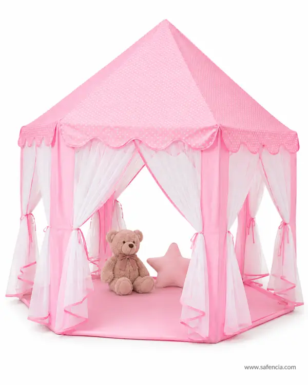 Princess Castle Tent House for Girls with Tulle Curtains