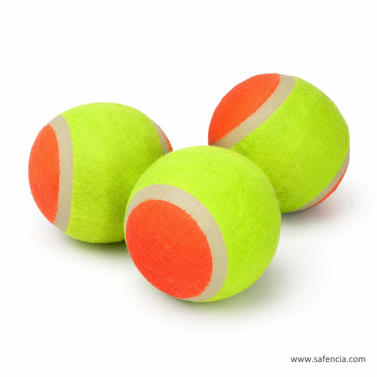 Group of small 64mm Chamki double colour rubber balls for kids cricket