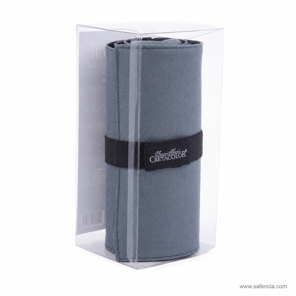 Cretacolor roll-up case rolled and banded inside its clear retail box