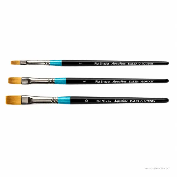 Daler-Rowney Aquafine Flat Shader Brush Sizes 2 6 and 10