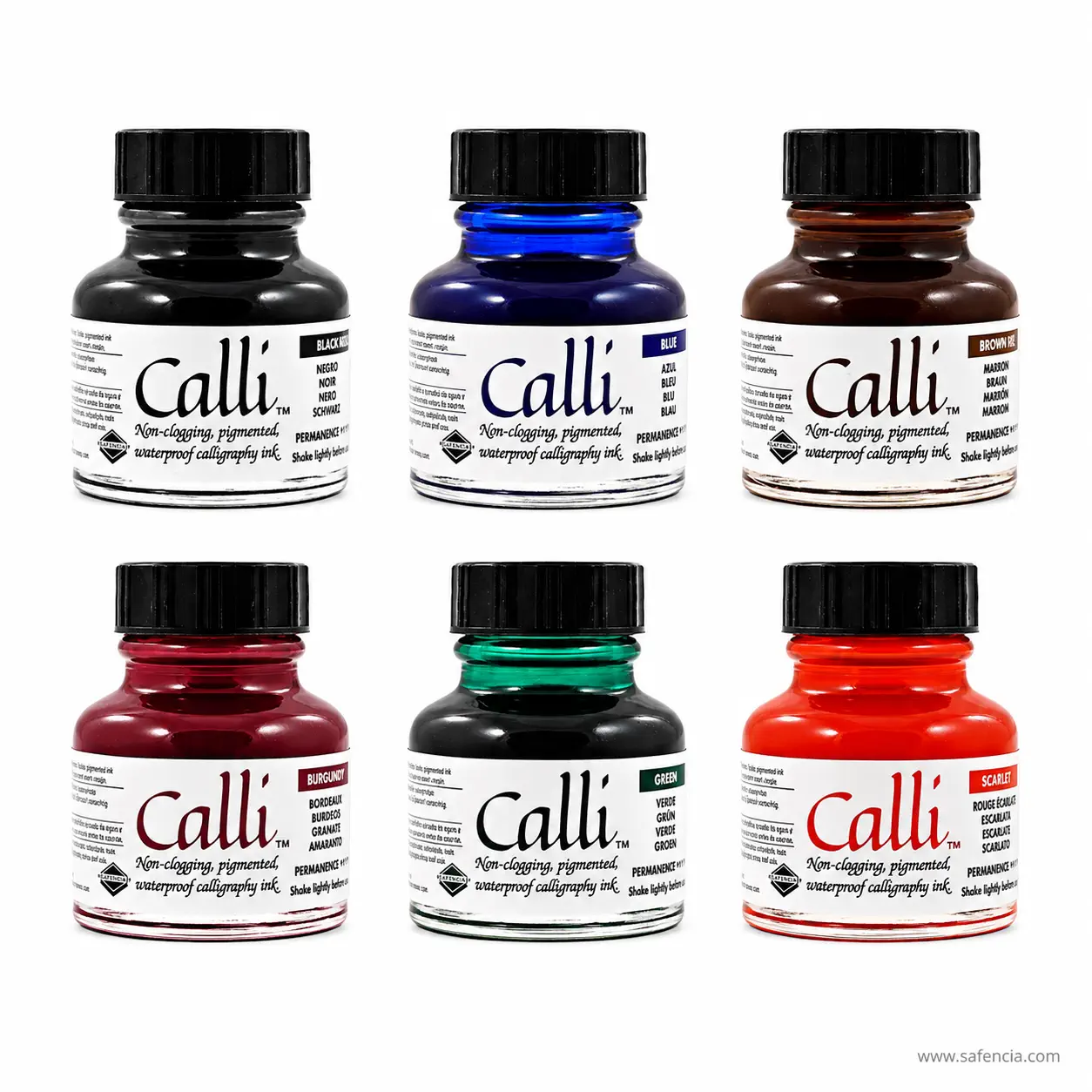 Daler-Rowney Calli acrylic calligraphy ink 29.5ml glass bottle with pipette dropper cap