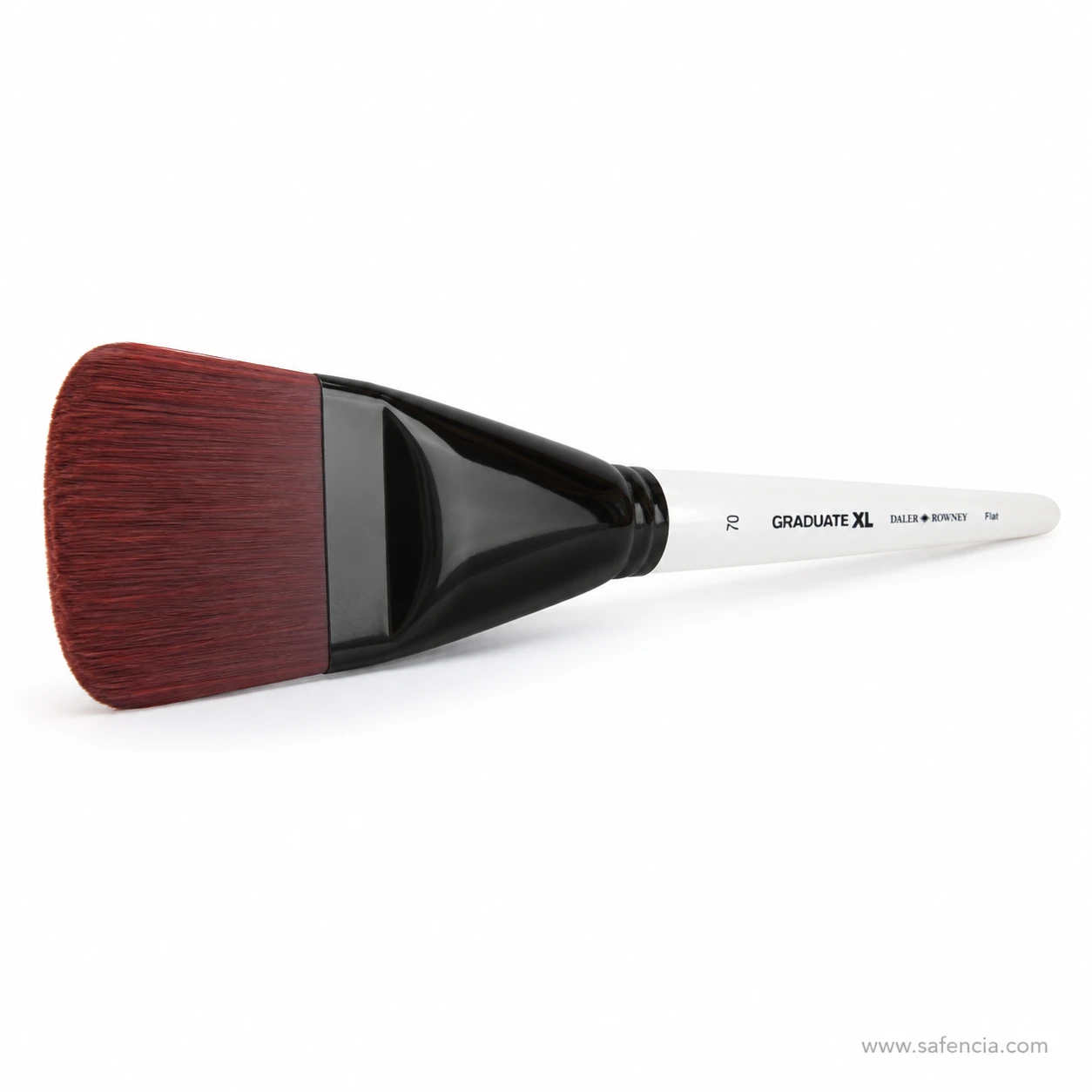 Close view of the domed head on the Graduate XL synthetic filbert brush