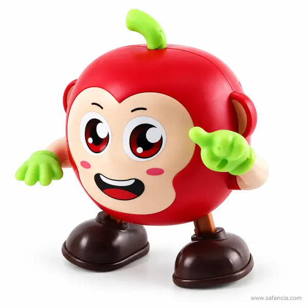 Dancing Apple Monkey Cartoon Toy with Lights and Music