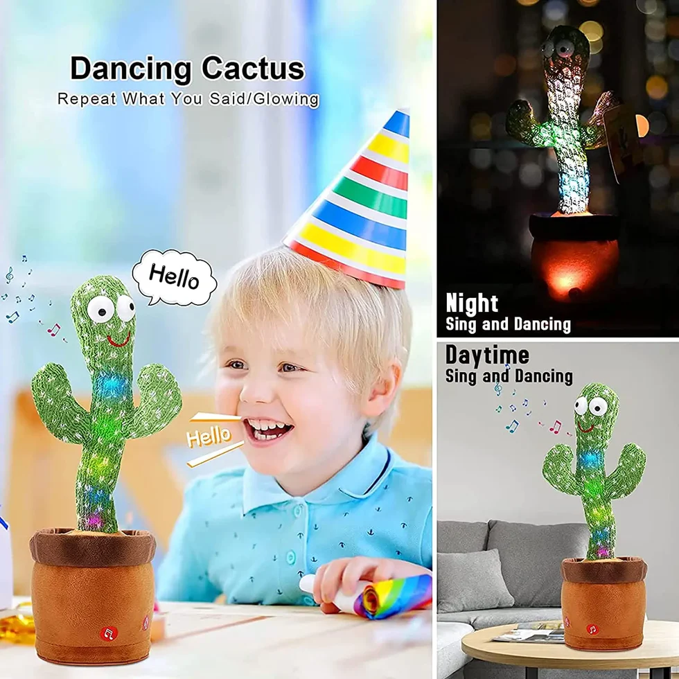 Dancing cactus day and night glow