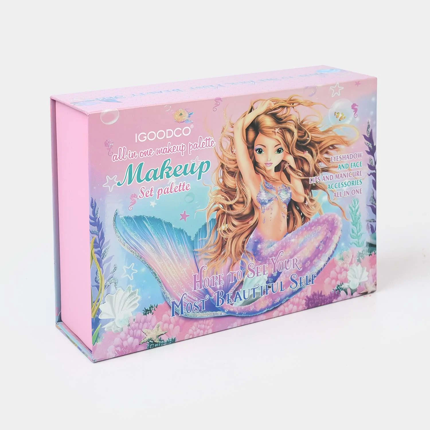 Deluxe Mermaid Beauty & Jewellery Box side view