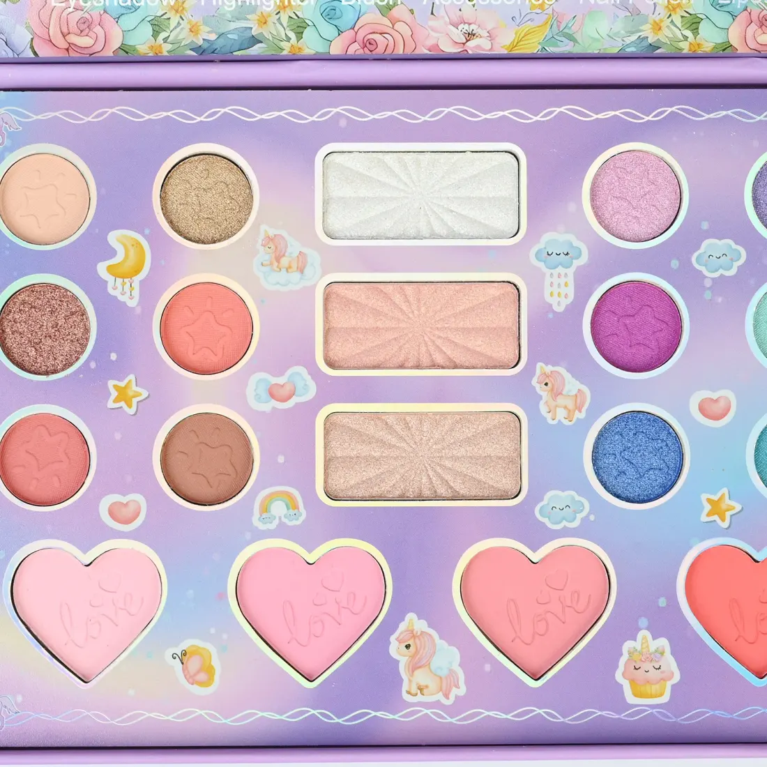 Deluxe Unicorn Beauty & Jewellery Box box view - rainbow unicorn design