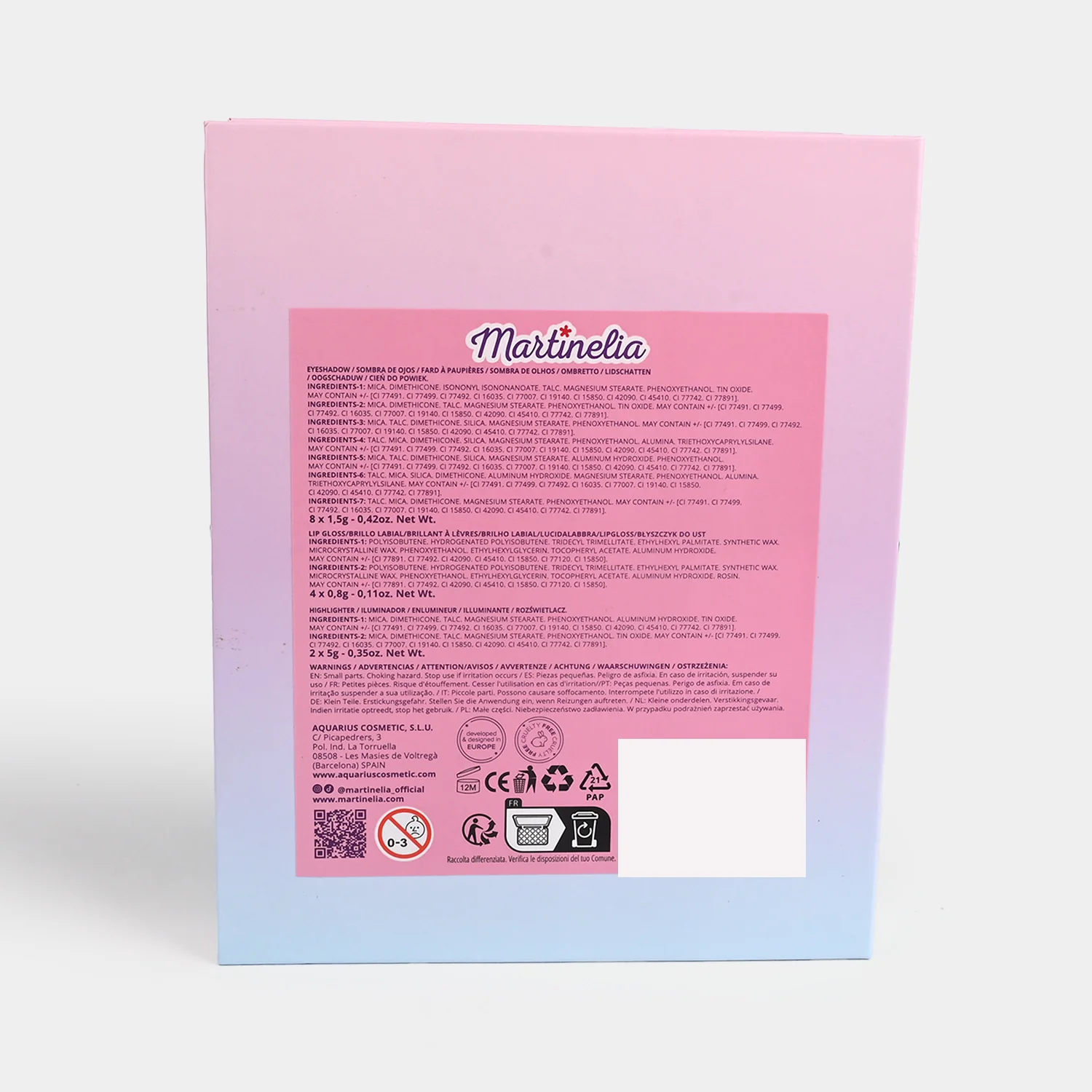 Deluxe Unicorn Eyeshadow & Blush Palette box view - unicorn design
