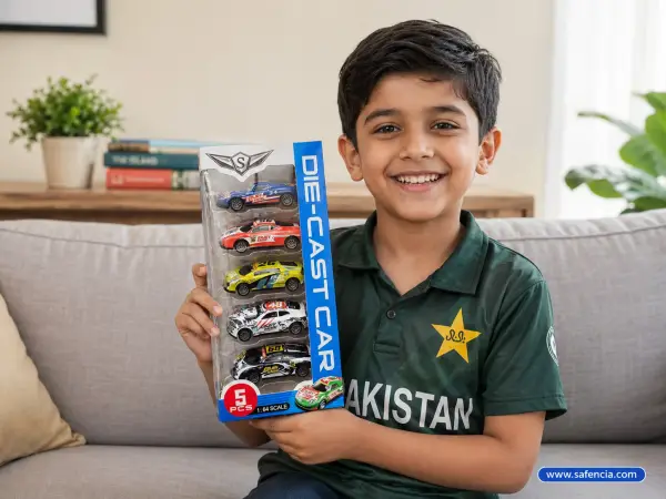 Die-Cast Pull Back Race Car Set (5 Pcs, 1:64 Scale)