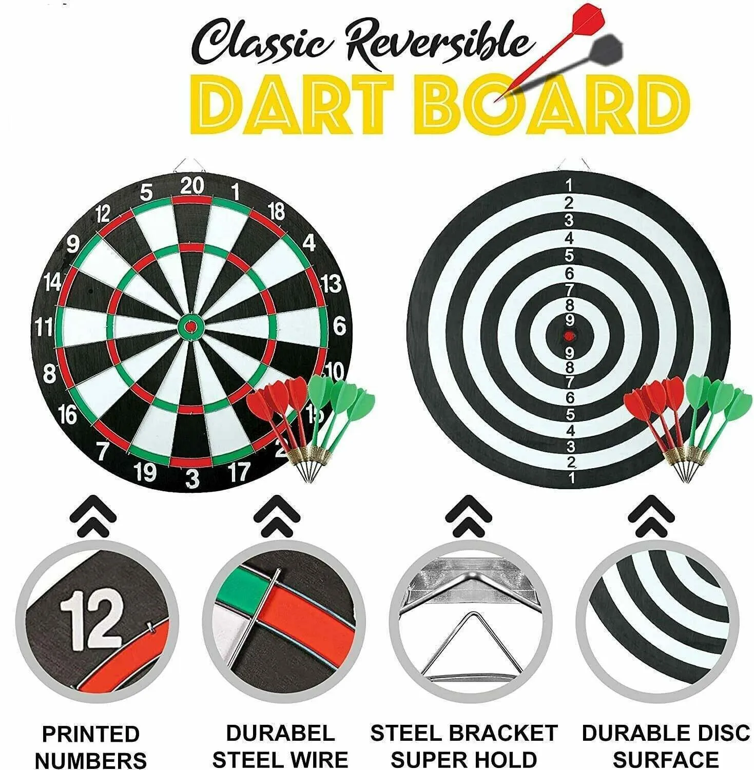 Double Sided Mini Magnetic Dart Board