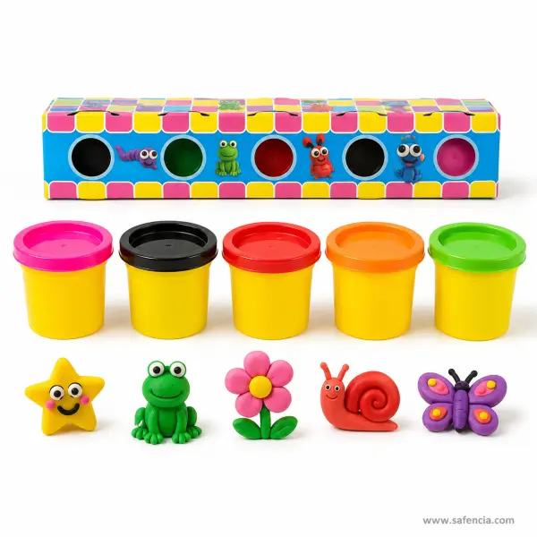 Dough Clay Set for Kids Pack of 5 Soft Modelling Clay Tubs