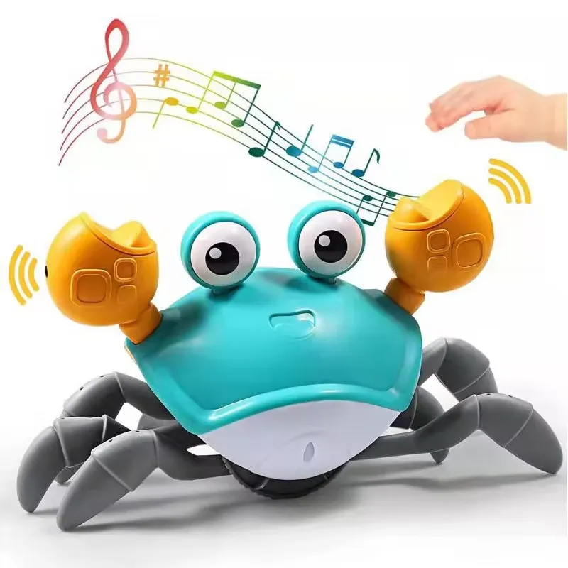 Orange crawling crab toy